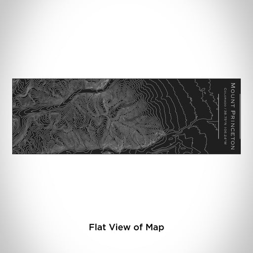 Rendered View of Mount Princeton Colorado Map Engraving on 10oz Stainless Steel Insulated Cup with Sliding Lid in Black