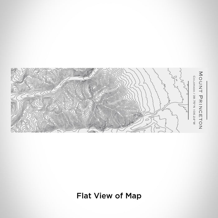 Rendered View of Mount Princeton Colorado Map Engraving on 10oz Stainless Steel Insulated Cup with Sliding Lid in White