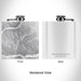 Rendered View of Mount Princeton Colorado Map Engraving on 6oz Stainless Steel Flask in White