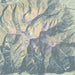 Mount Princeton Colorado Map Print in Woodblock Style Zoomed In Close Up Showing Details