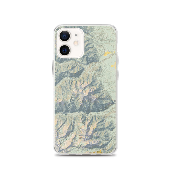 Custom Mount Princeton Colorado Map iPhone 12 Phone Case in Woodblock