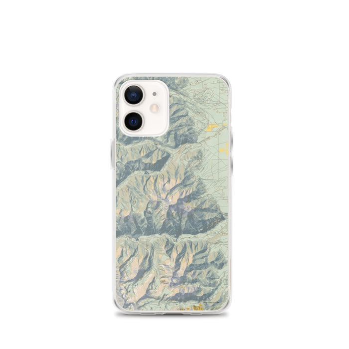 Custom Mount Princeton Colorado Map iPhone 12 mini Phone Case in Woodblock