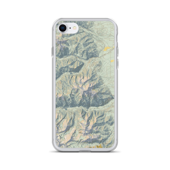 Custom Mount Princeton Colorado Map Phone Case in Woodblock