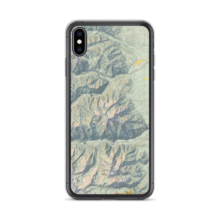 Custom Mount Princeton Colorado Map Phone Case in Woodblock