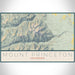 Mount Princeton Colorado Map Print Landscape Orientation in Woodblock Style With Shaded Background