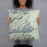 Person holding 18x18 Custom Mount Princeton Colorado Map Throw Pillow in Woodblock