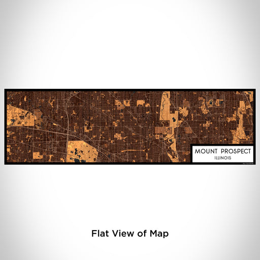Flat View of Map Custom Mount Prospect Illinois Map Enamel Mug in Ember