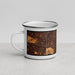 Left View Custom Mount Prospect Illinois Map Enamel Mug in Ember