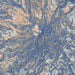 Mount Rainier Washington Map Print in Afternoon Style Zoomed In Close Up Showing Details