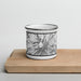 Front View Custom Mount Rainier Washington Map Enamel Mug in Classic on Cutting Board