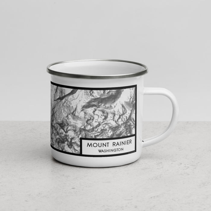 Right View Custom Mount Rainier Washington Map Enamel Mug in Classic