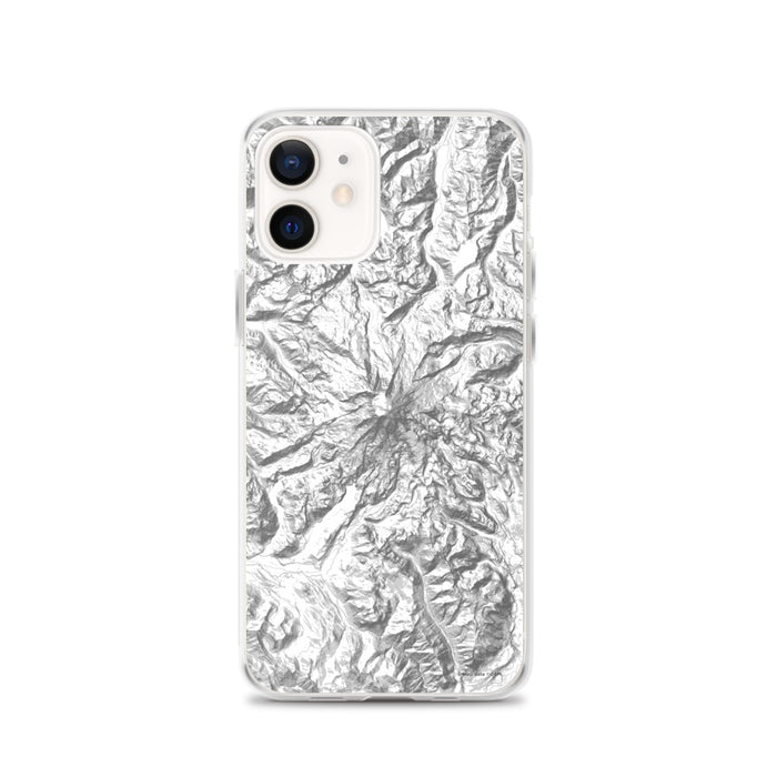 Custom Mount Rainier Washington Map iPhone 12 Phone Case in Classic