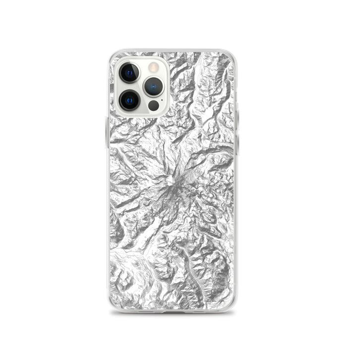 Custom Mount Rainier Washington Map iPhone 12 Pro Phone Case in Classic
