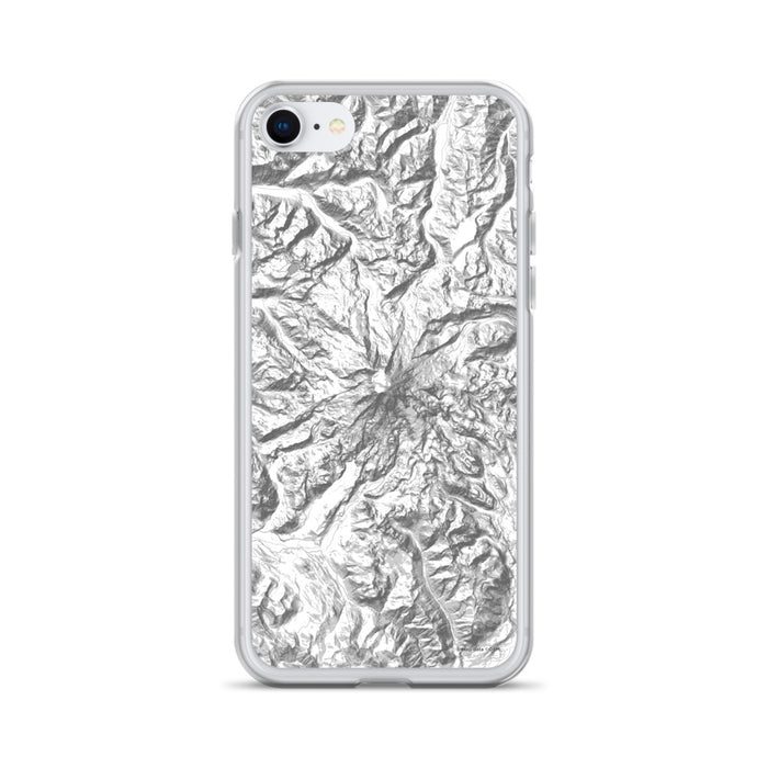 Custom Mount Rainier Washington Map iPhone SE Phone Case in Classic