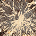 Mount Rainier Washington Map Print in Ember Style Zoomed In Close Up Showing Details