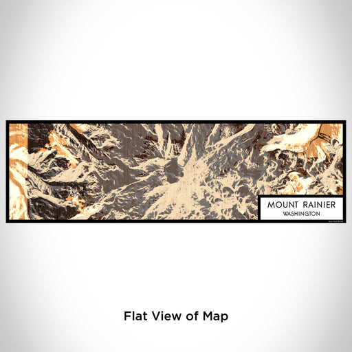 Flat View of Map Custom Mount Rainier Washington Map Enamel Mug in Ember