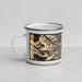 Left View Custom Mount Rainier Washington Map Enamel Mug in Ember