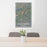 24x36 Mount Rogers Virginia Map Print Portrait Orientation in Afternoon Style Behind 2 Chairs Table and Potted Plant