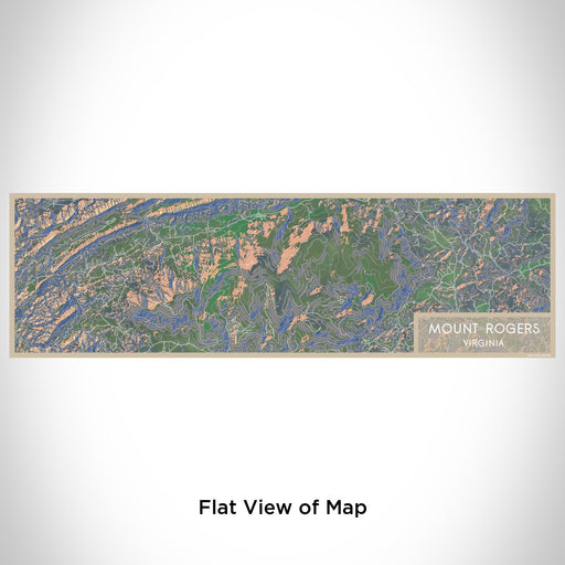 Flat View of Map Custom Mount Rogers Virginia Map Enamel Mug in Afternoon