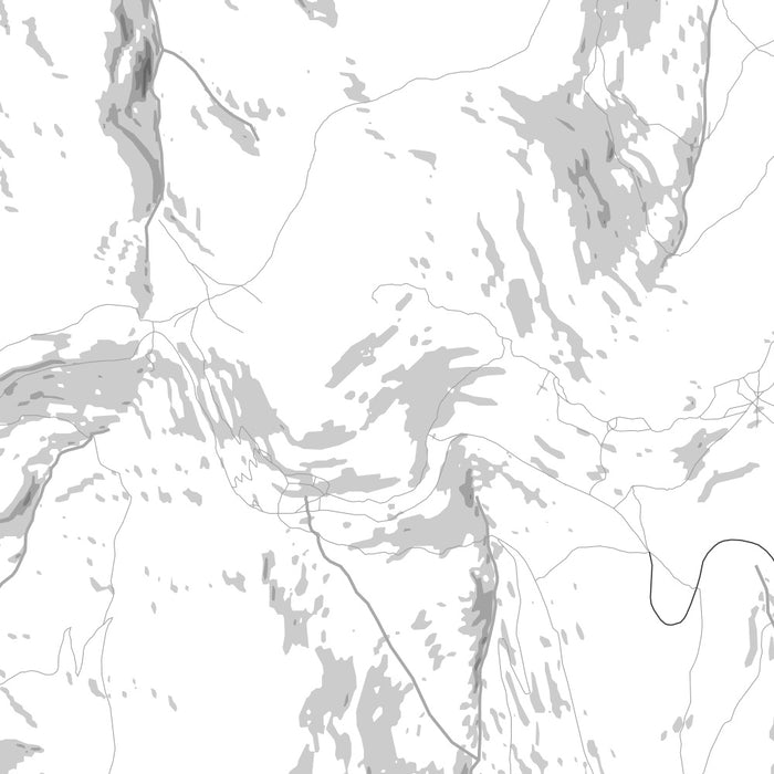 Mount Rogers Virginia Map Print in Classic Style Zoomed In Close Up Showing Details