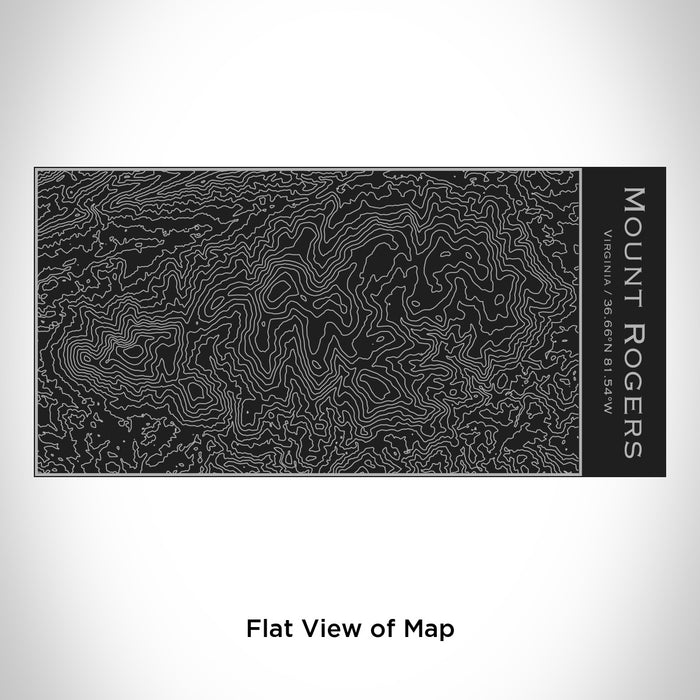 Rendered View of Mount Rogers Virginia Map Engraving on 17oz Stainless Steel Insulated Cola Bottle in Black