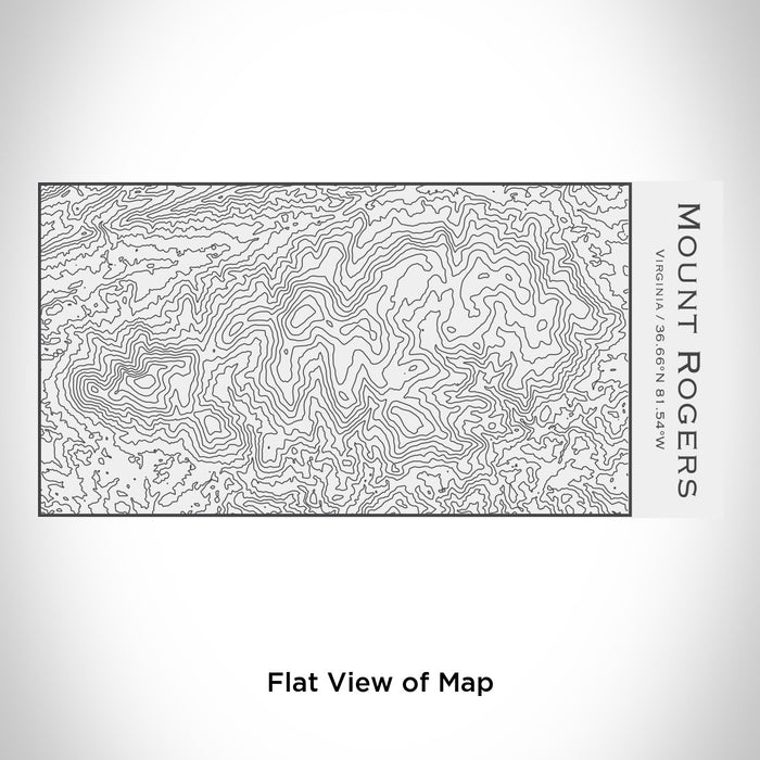 Rendered View of Mount Rogers Virginia Map Engraving on 17oz Stainless Steel Insulated Cola Bottle in White