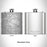 Rendered View of Mount Rogers Virginia Map Engraving on 6oz Stainless Steel Flask