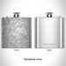 Rendered View of Mount Rogers Virginia Map Engraving on 6oz Stainless Steel Flask