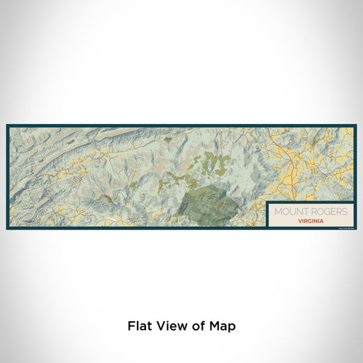 Flat View of Map Custom Mount Rogers Virginia Map Enamel Mug in Woodblock