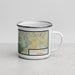 Right View Custom Mount Rogers Virginia Map Enamel Mug in Woodblock