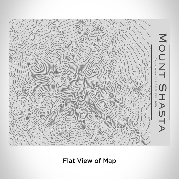 Rendered View of Mount Shasta California Map Engraving on 20oz Stainless Steel Insulated Bottle with Bamboo Top