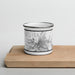 Front View Custom Mount Shasta California Map Enamel Mug in Classic on Cutting Board