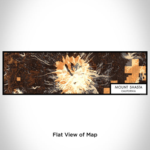 Flat View of Map Custom Mount Shasta California Map Enamel Mug in Ember