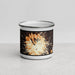 Front View Custom Mount Shasta California Map Enamel Mug in Ember