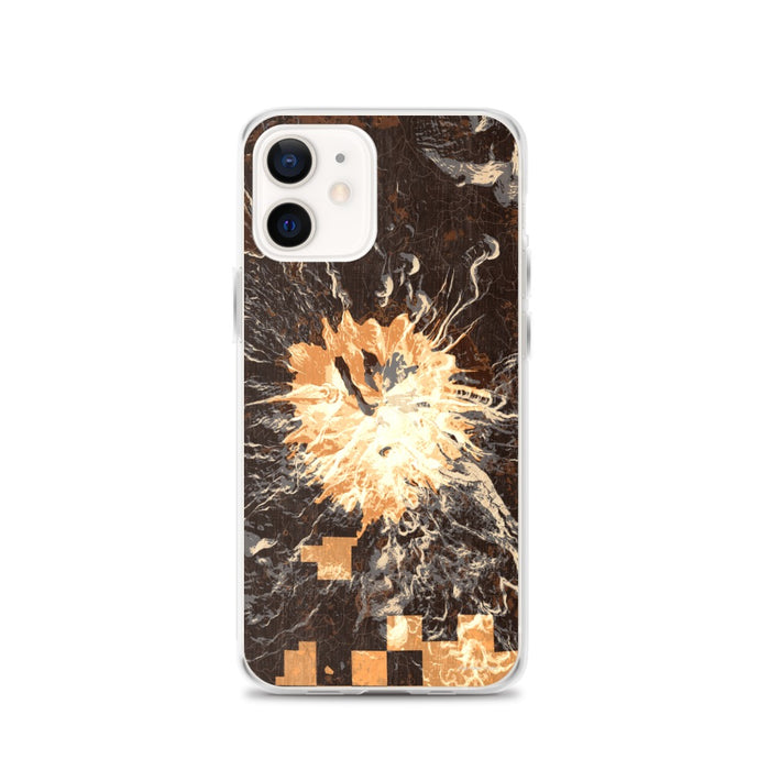 Custom Mount Shasta California Map iPhone 12 Phone Case in Ember