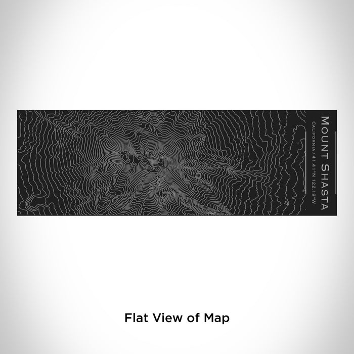Rendered View of Mount Shasta California Map Engraving on 10oz Stainless Steel Insulated Cup with Sliding Lid in Black
