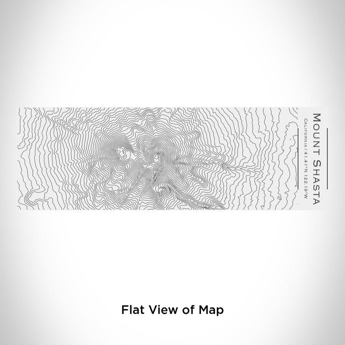 Rendered View of Mount Shasta California Map Engraving on 10oz Stainless Steel Insulated Cup with Sliding Lid in White