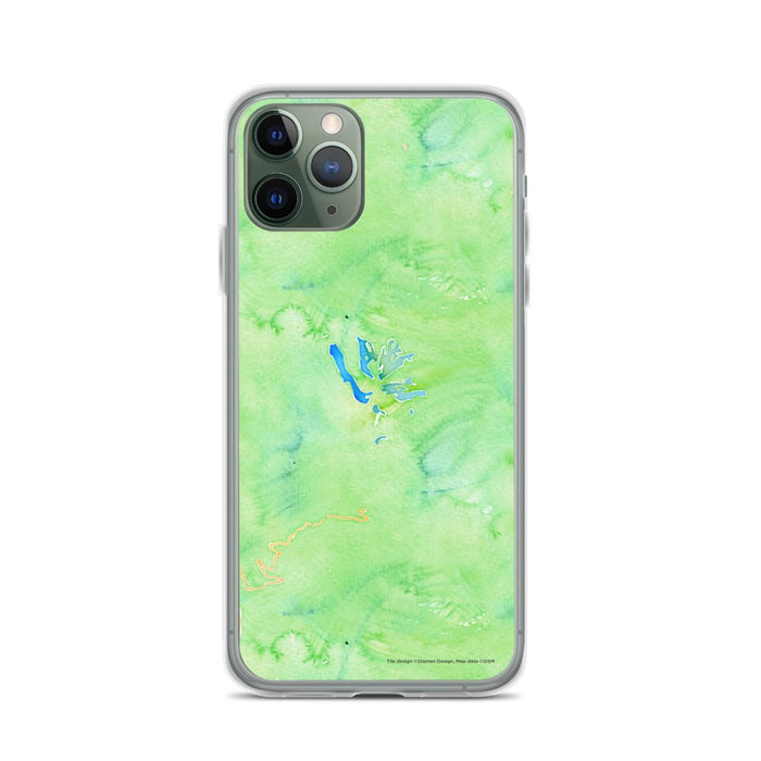 Custom Mount Shasta California Map Phone Case in Watercolor
