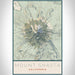 Mount Shasta California Map Print Portrait Orientation in Woodblock Style With Shaded Background