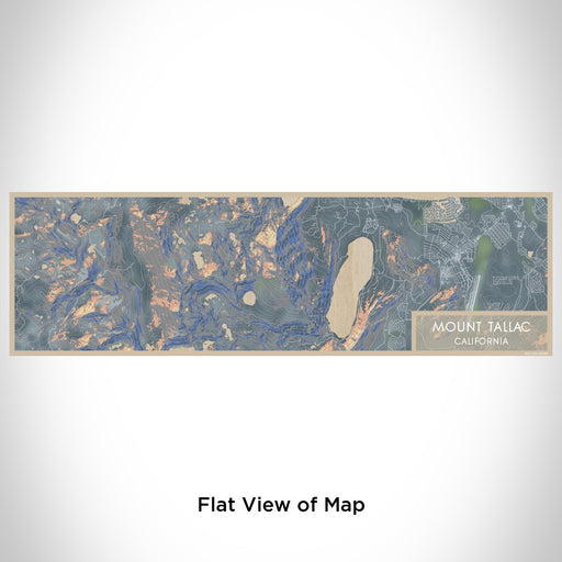 Flat View of Map Custom Mount Tallac California Map Enamel Mug in Afternoon