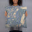 Person holding 18x18 Custom Mount Tallac California Map Throw Pillow in Afternoon
