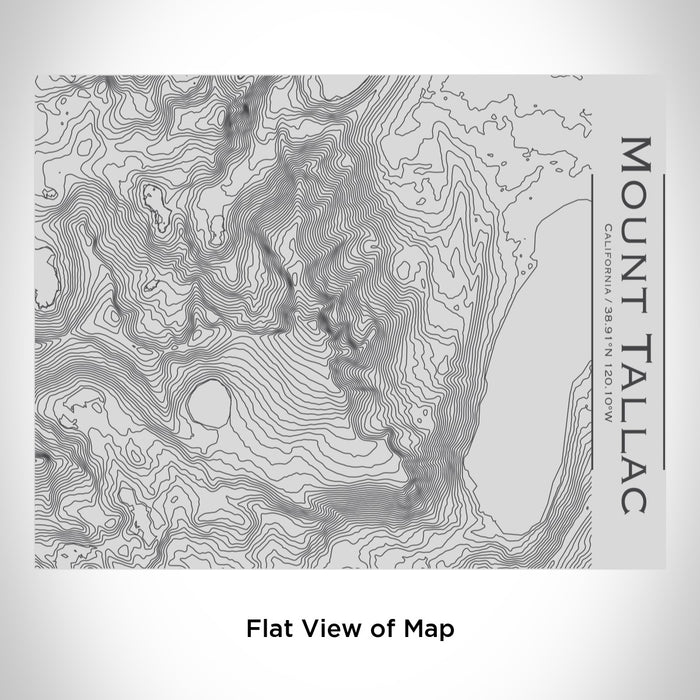 Rendered View of Mount Tallac California Map Engraving on 20oz Stainless Steel Insulated Bottle with Bamboo Top