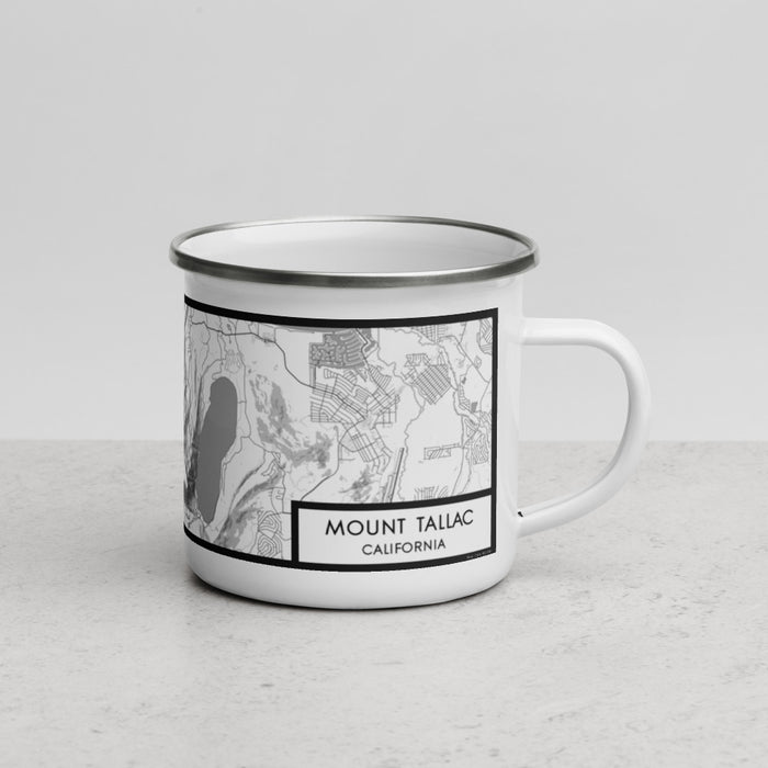 Right View Custom Mount Tallac California Map Enamel Mug in Classic