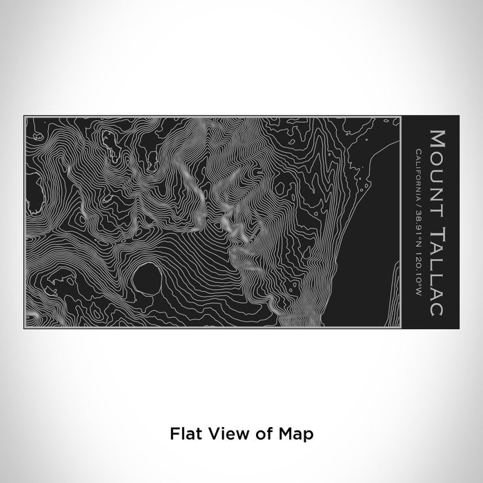 Rendered View of Mount Tallac California Map Engraving on 17oz Stainless Steel Insulated Cola Bottle in Black