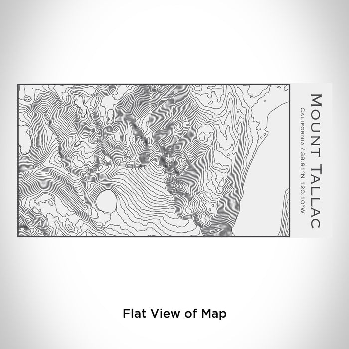 Rendered View of Mount Tallac California Map Engraving on 17oz Stainless Steel Insulated Cola Bottle in White