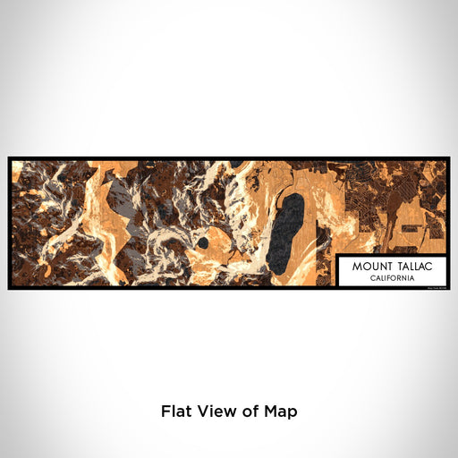 Flat View of Map Custom Mount Tallac California Map Enamel Mug in Ember