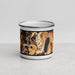Front View Custom Mount Tallac California Map Enamel Mug in Ember