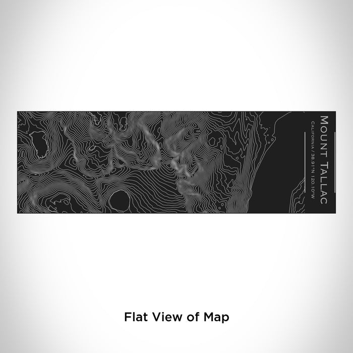 Rendered View of Mount Tallac California Map Engraving on 10oz Stainless Steel Insulated Cup with Sliding Lid in Black