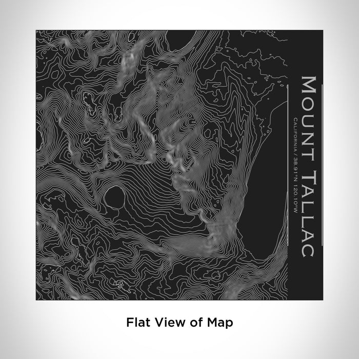 Rendered View of Mount Tallac California Map Engraving on 17oz Stainless Steel Insulated Tumbler in Black