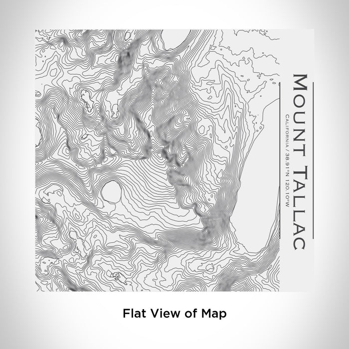 Rendered View of Mount Tallac California Map Engraving on 17oz Stainless Steel Insulated Tumbler in White